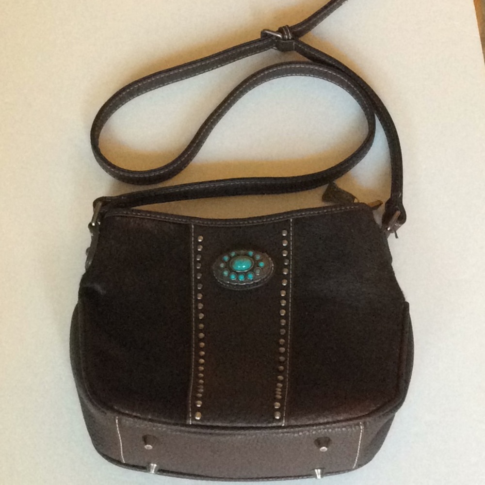 Trinity Ranch hair on cowhide purse